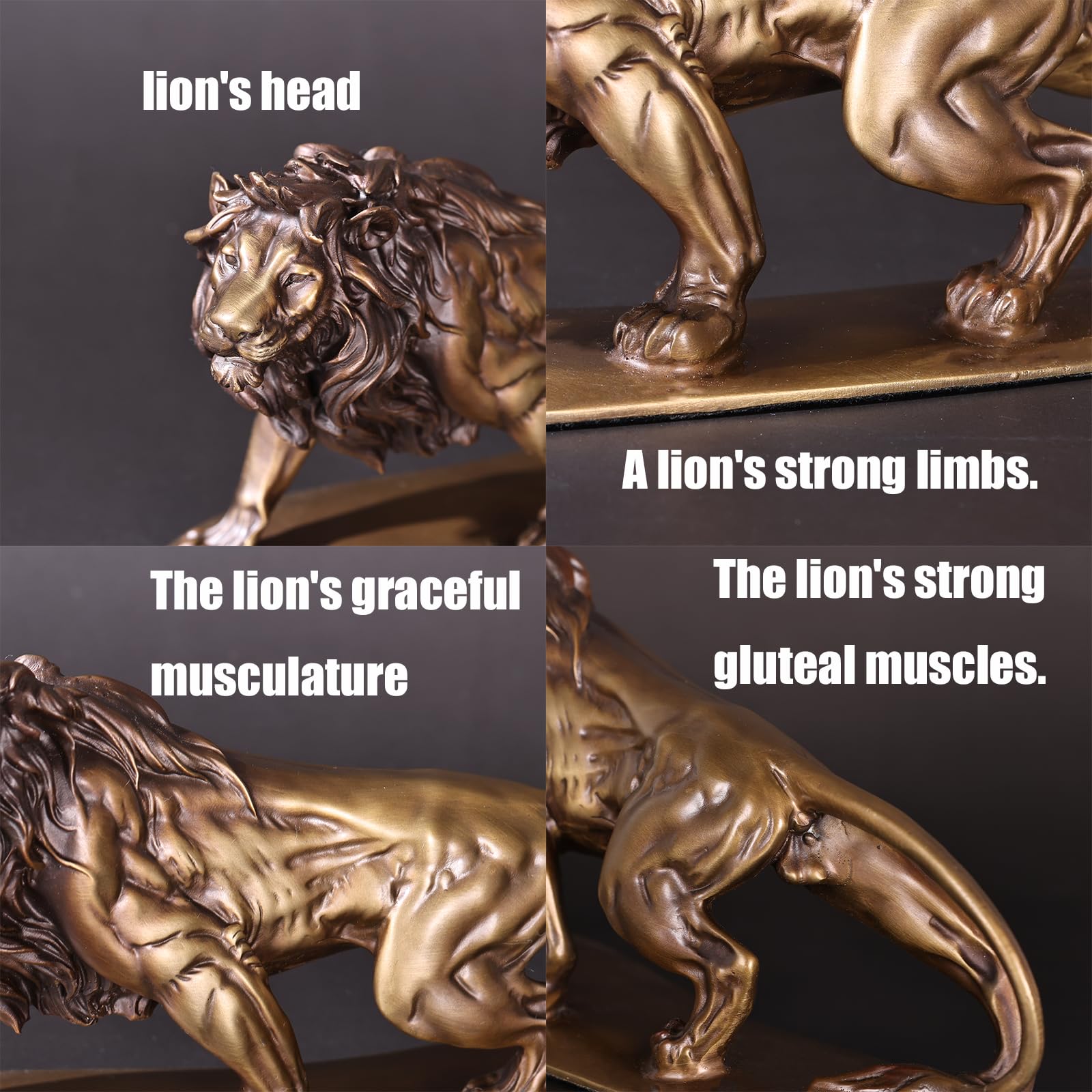 Amazon.co.jp: LINYTHER リアルなゴールデンブロンズライオンキング